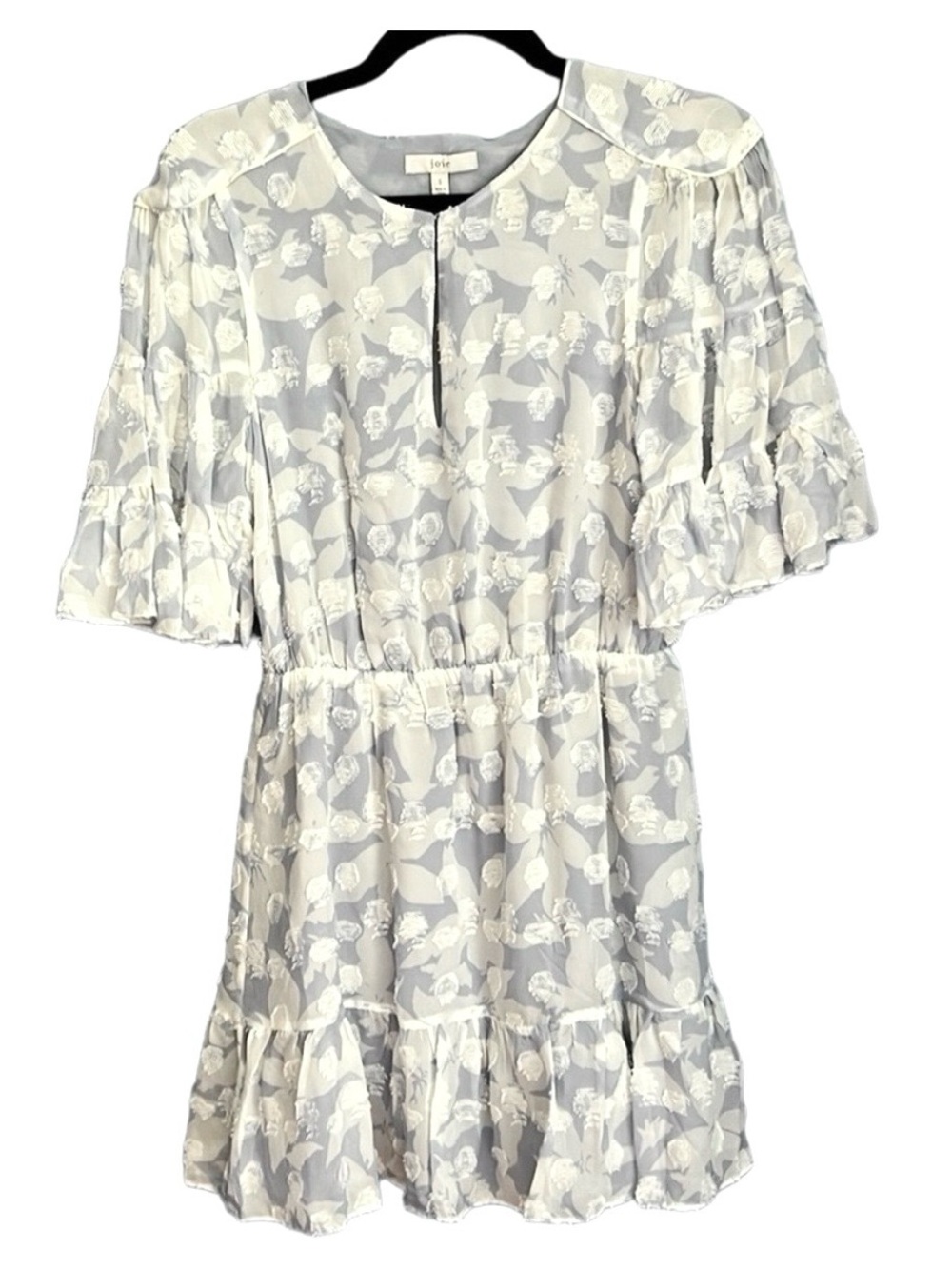 NWOT! Joie Boho Teresa Keyhole Silk Blend Embroidered Dress Size S